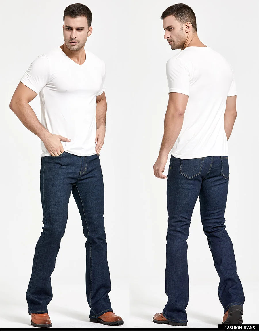 Mens Slim Denim Boot Cut Jeans