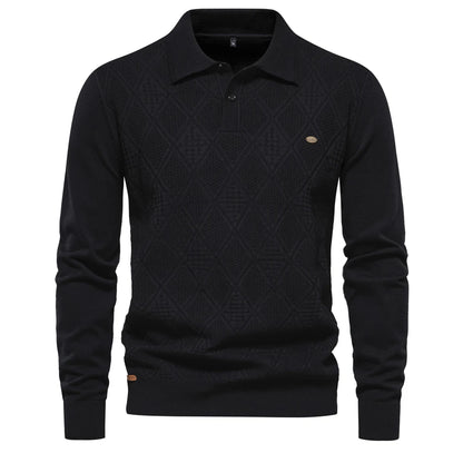 Strets & Hill Men’s Cotton Polo Sweater for Casual Elegance