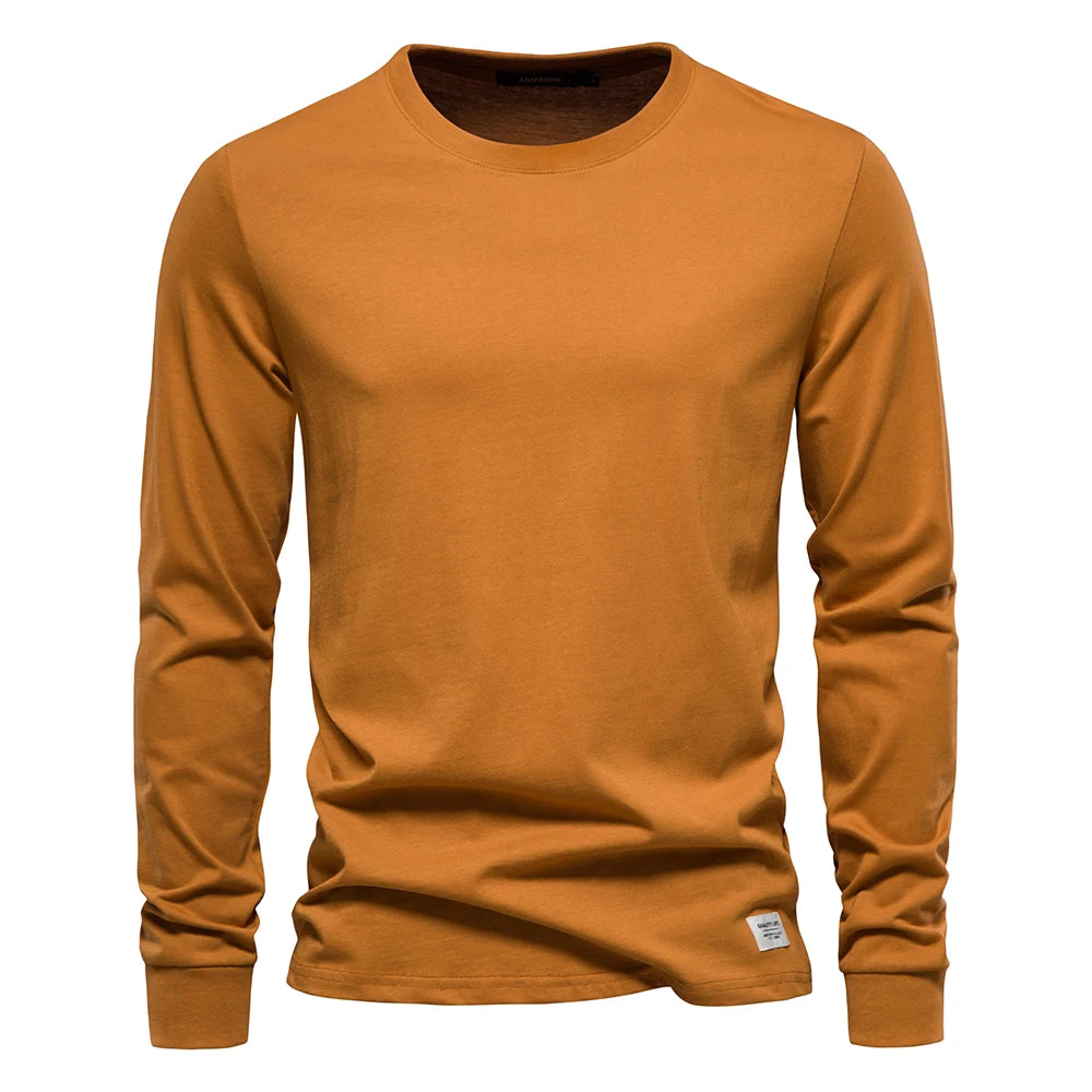 Casual O-neck Long Sleeved Shirt