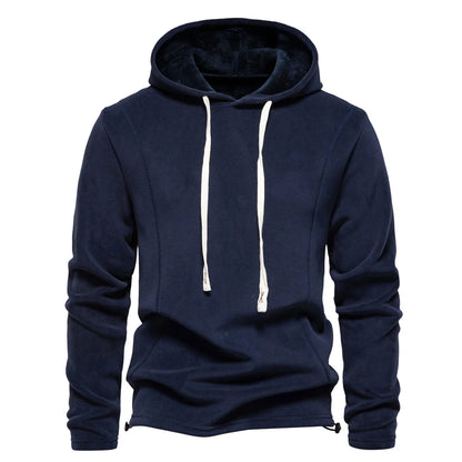 Autumn Winter Solid Fleece Hoodie