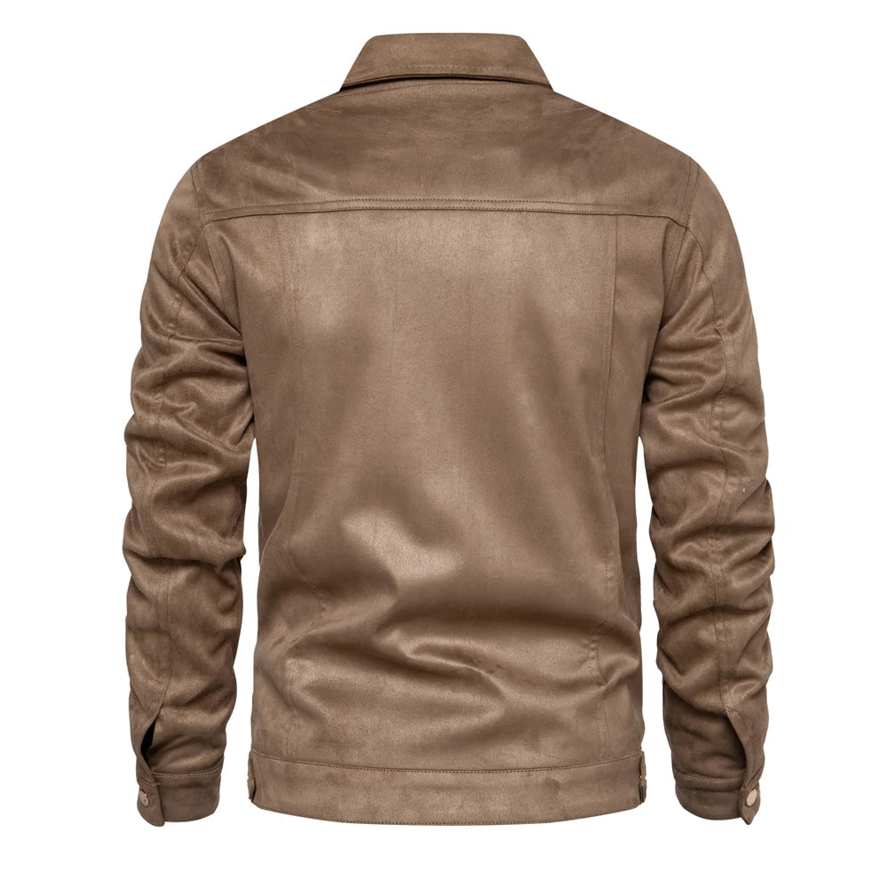 Strets & Hill Men's Suede Leather Jacket for Autumn Style