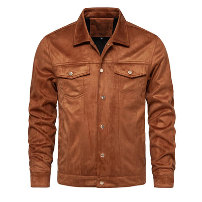 Strets & Hill Men's Suede Leather Jacket for Autumn Style
