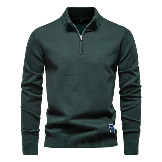 Strets & Hill Men's Casual Quarter Zip Pullover Sweater