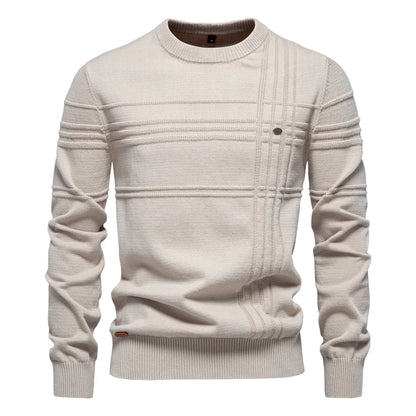 Strets & Hill Men's Knitted Crewneck Sweater for Warmth
