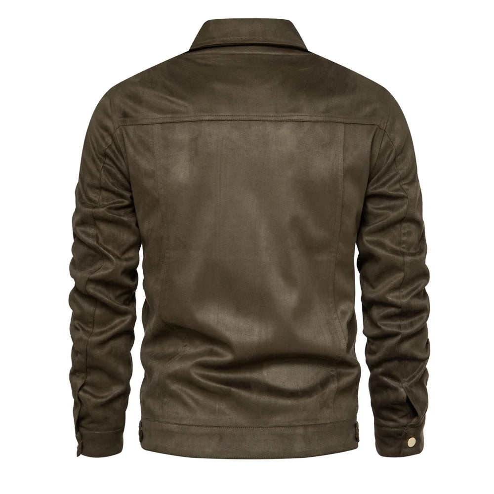 Strets & Hill Men's Suede Leather Jacket for Autumn Style