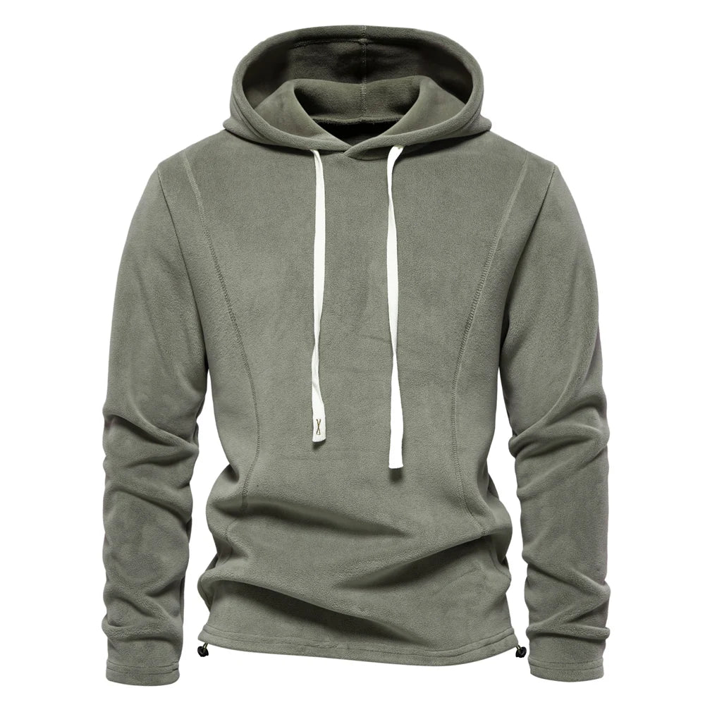 Autumn Winter Solid Fleece Hoodie