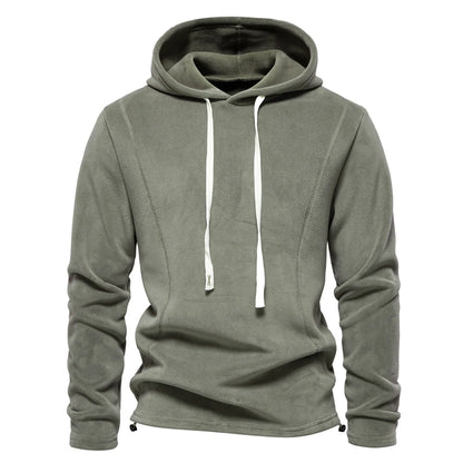 Autumn Winter Solid Fleece Hoodie