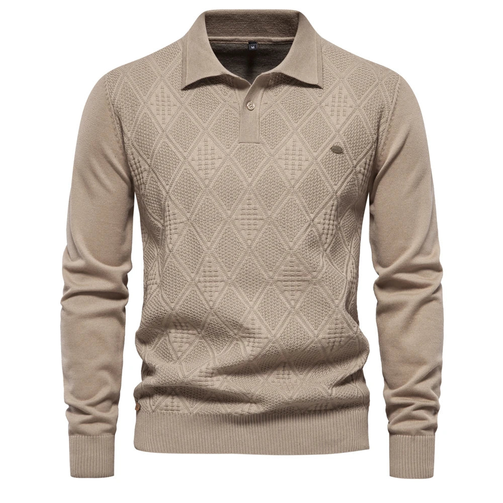 Strets & Hill Men’s Cotton Polo Sweater for Casual Elegance