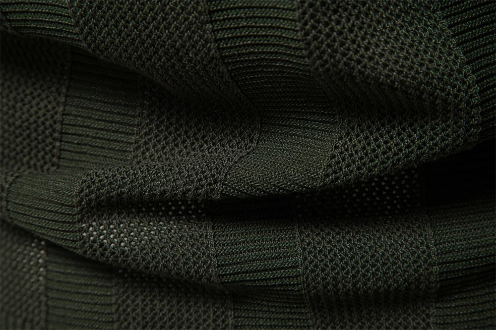 無地＆ストライプメッシュポロシャツ