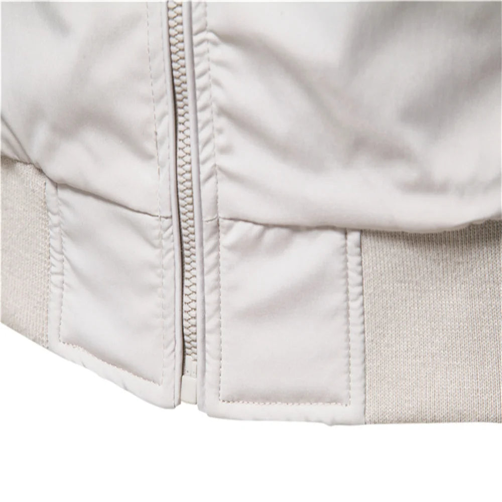 Casual Baseball Jacket with Collar