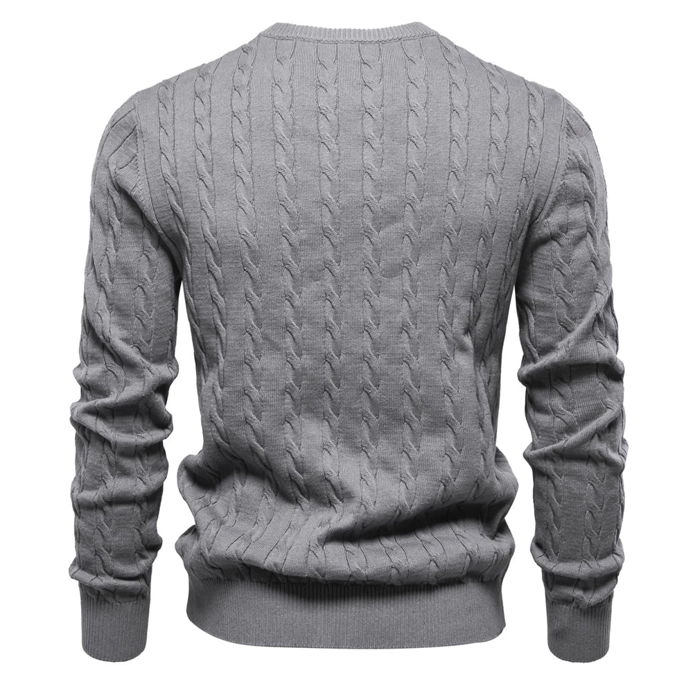 Strets & Hill Giraffe Knitted Sweater for Men, Cozy Style