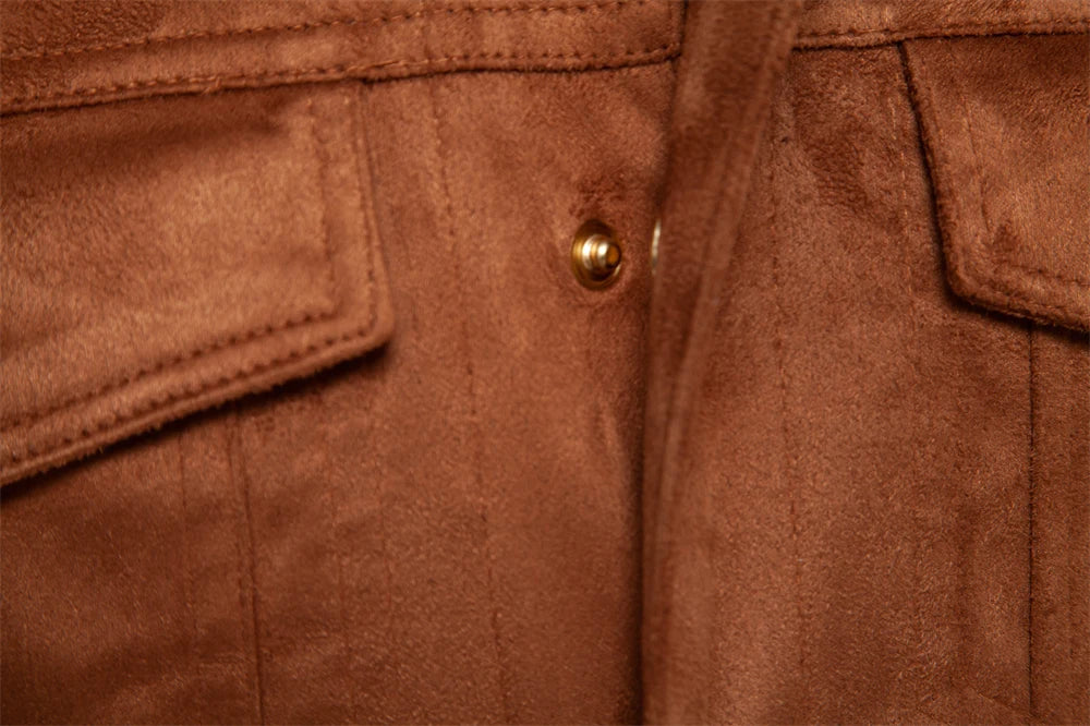 Strets & Hill Men's Suede Leather Jacket for Autumn Style