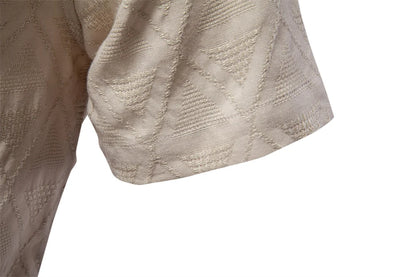 ストレッツ＆ヒル メンズ カジュアル コットン ジャカード サマーシャツ