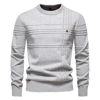 Strets & Hill Men's Knitted Crewneck Sweater for Warmth