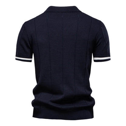 Slim Fit Zipper Polo Shirt