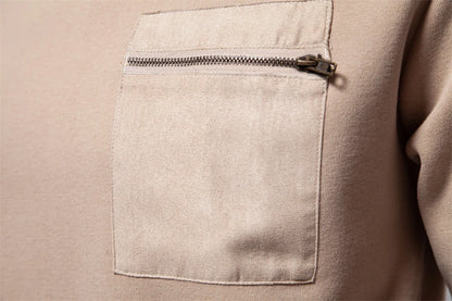 Strets & Hill Cotton Zip Pocket Sweatshirt for Men