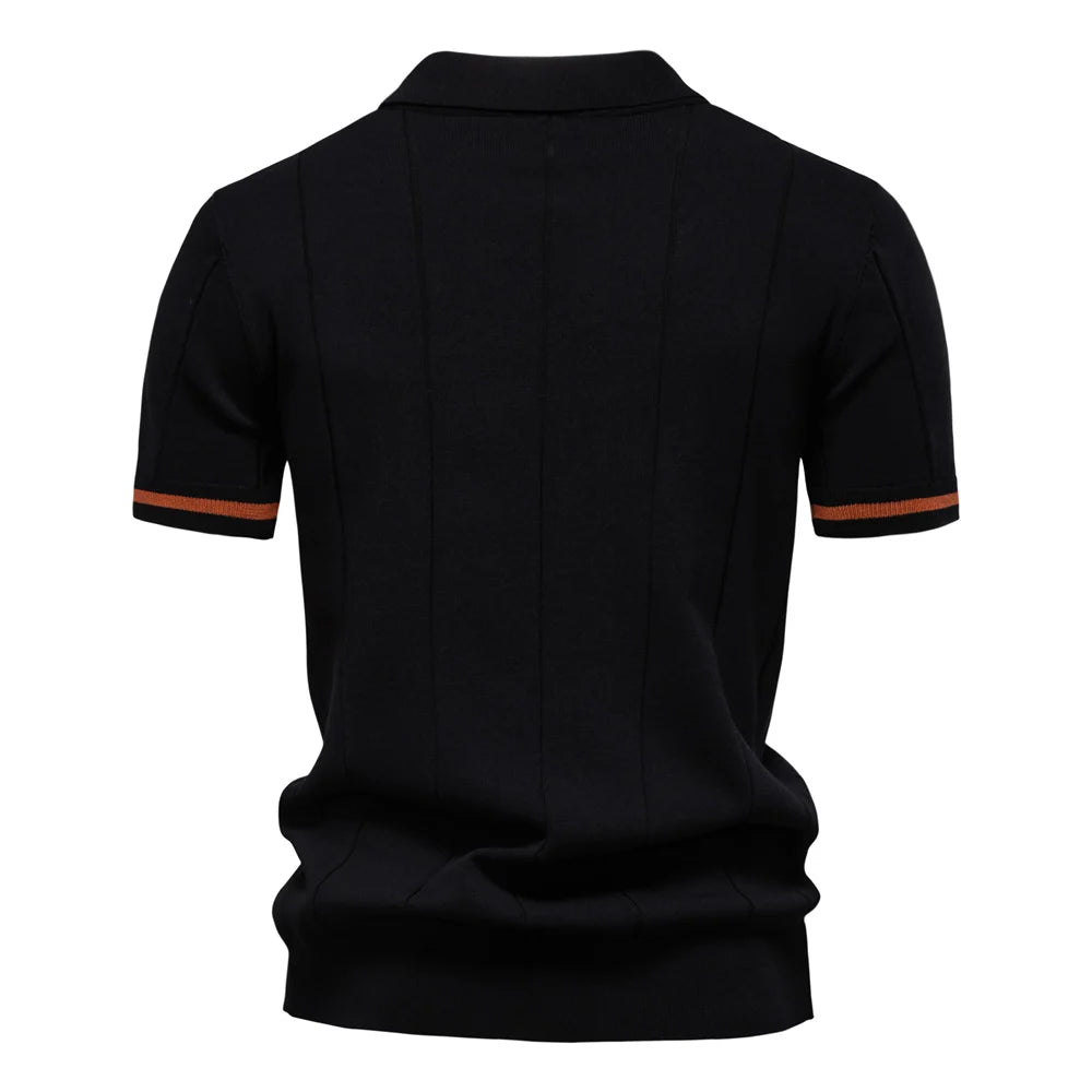 Slim Fit Zipper Polo Shirt