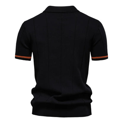 Slim Fit Zipper Polo Shirt
