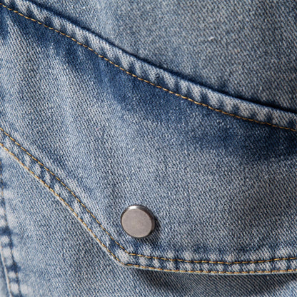 Autumn Winter Fur Collar Denim Jacket