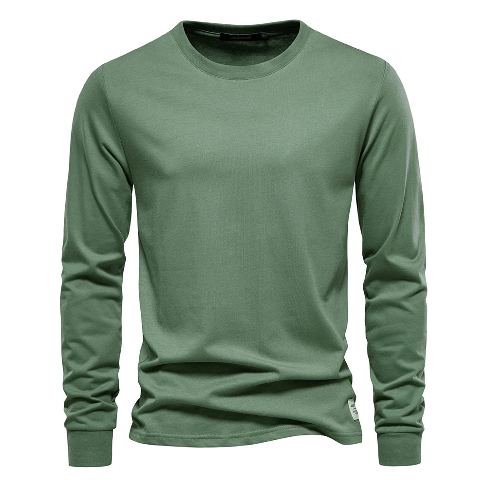 Casual O-neck Long Sleeved Shirt