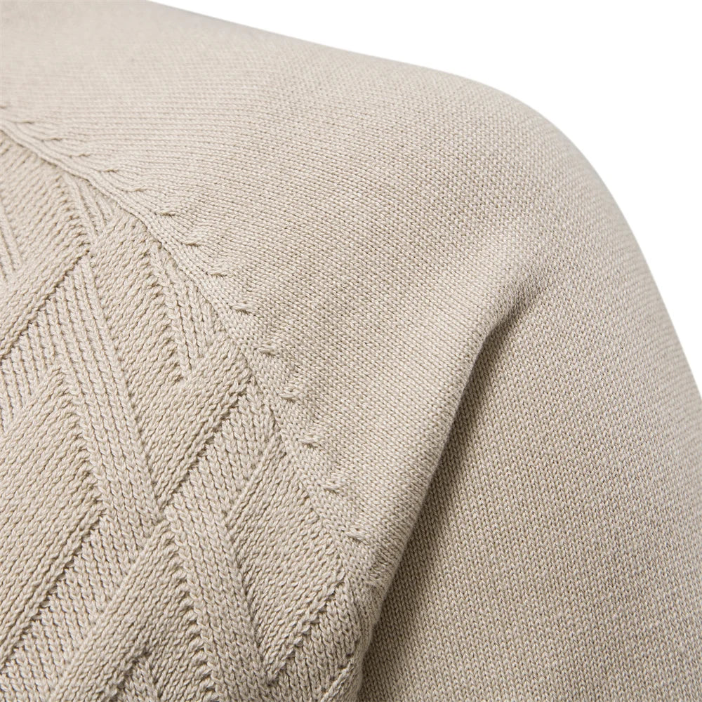 Strets & Hill Warm Argyle Sweater for Men, Cozy Winter Style