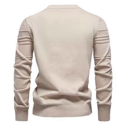 Strets & Hill Men's Knitted Crewneck Sweater for Warmth