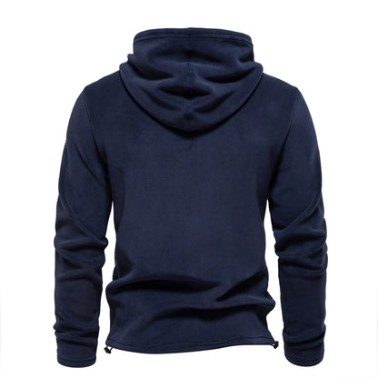 Autumn Winter Solid Fleece Hoodie