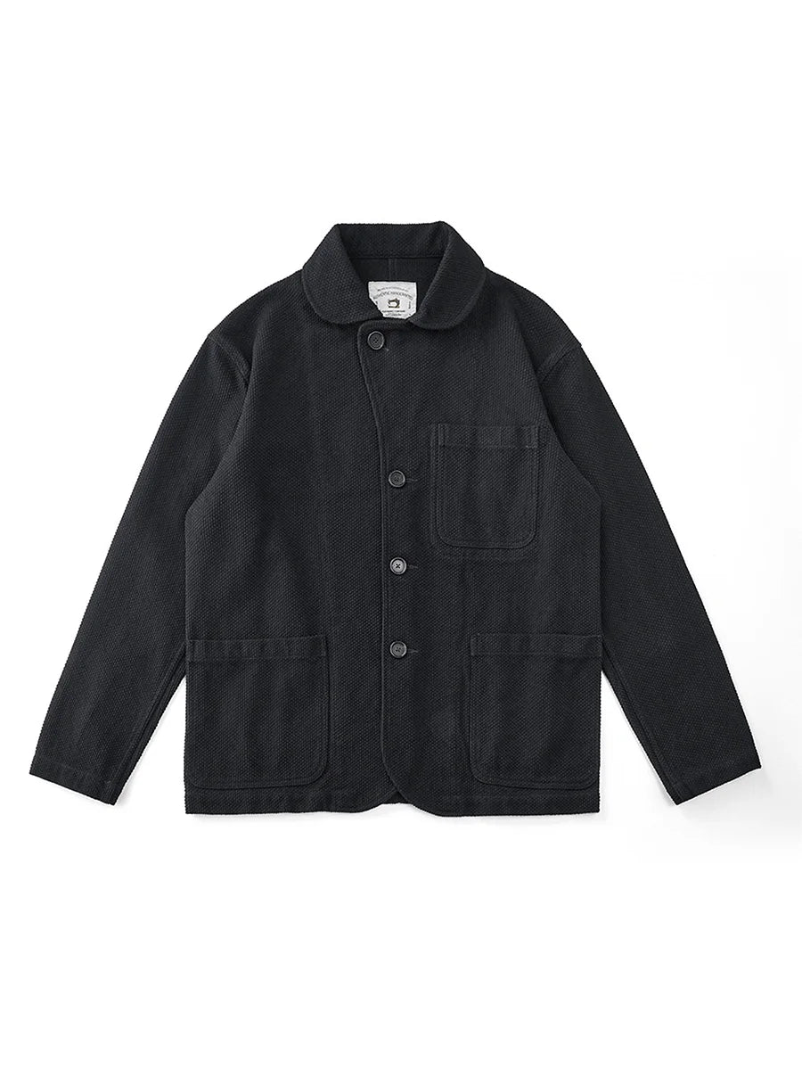 Autumn And Winter Plant Dyed Cotton Retro Ink-Dyed Suit Jacket