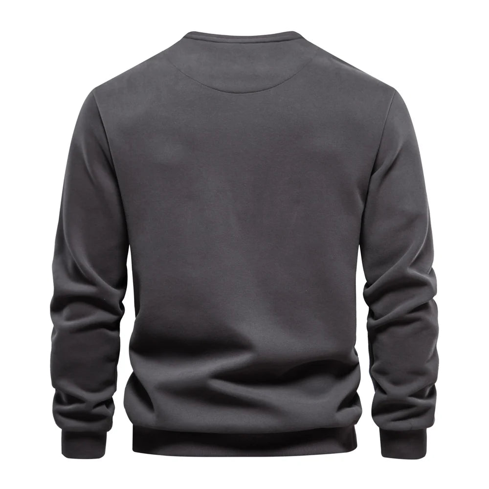 Strets & Hill Cotton Zip Pocket Sweatshirt for Men