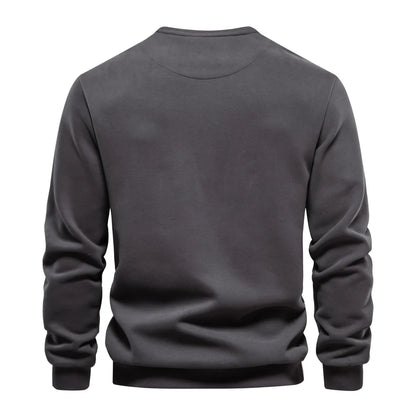 Strets & Hill Cotton Zip Pocket Sweatshirt for Men