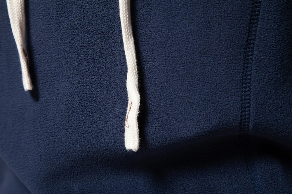 Autumn Winter Solid Fleece Hoodie