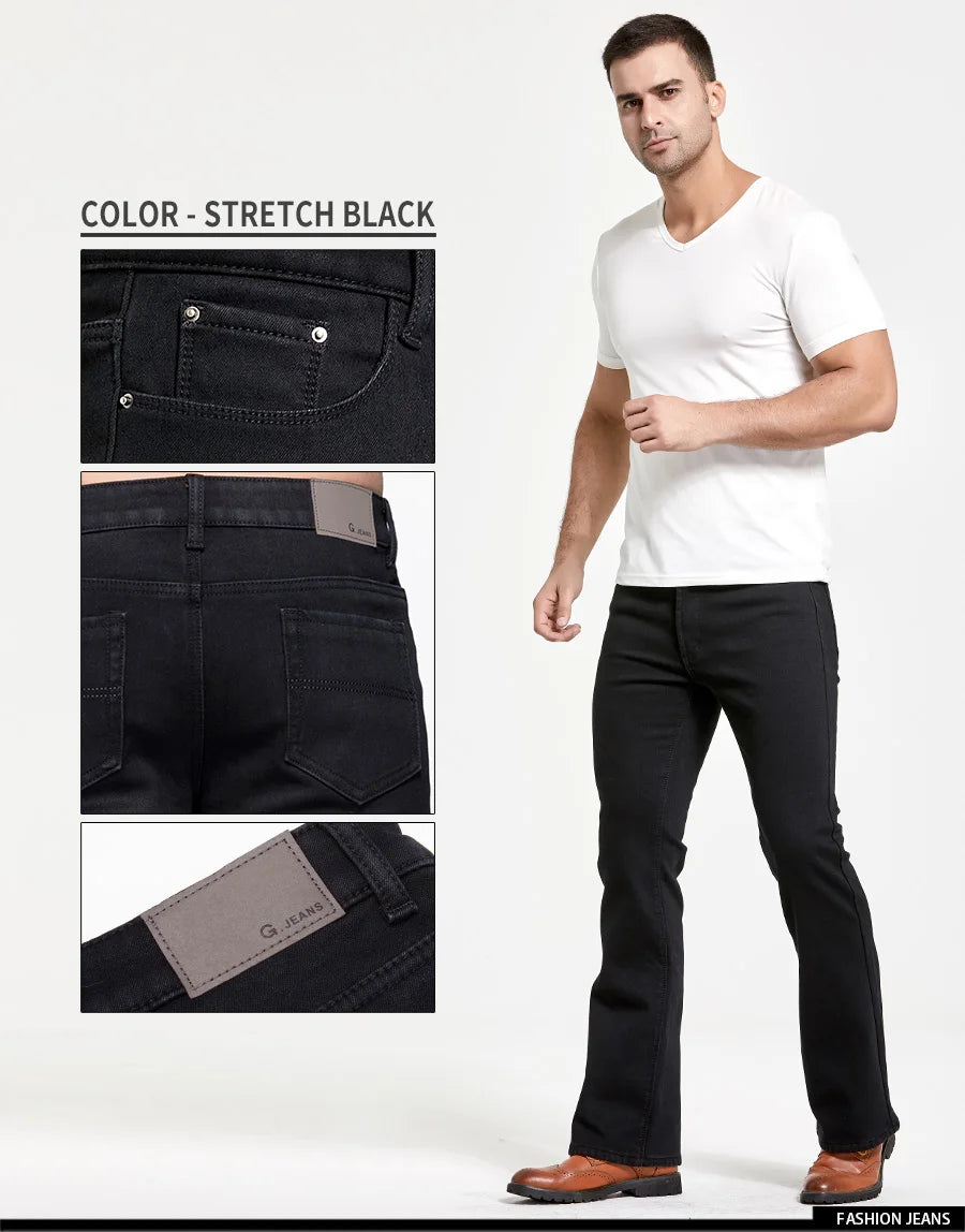 Mens Slim Denim Boot Cut Jeans