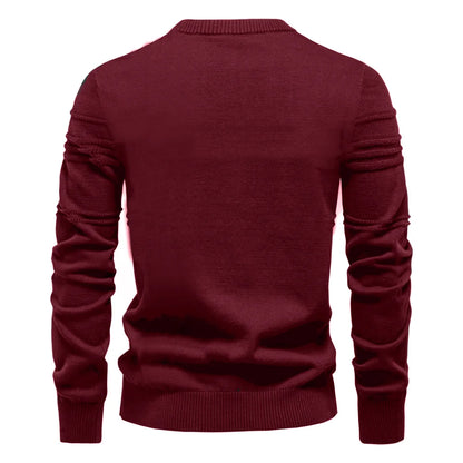 Strets & Hill Men's Knitted Crewneck Sweater for Warmth