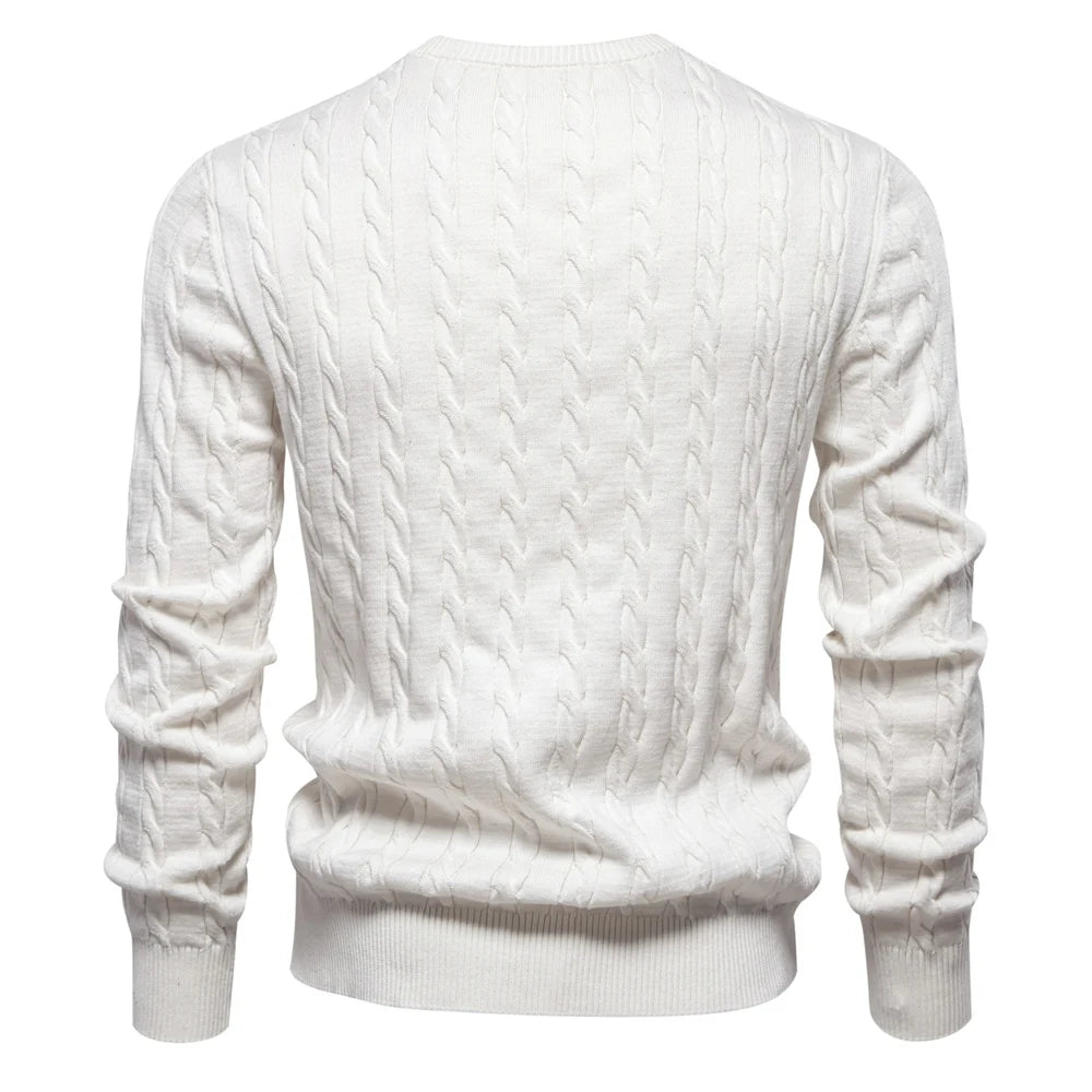 Strets & Hill Giraffe Knitted Sweater for Men, Cozy Style