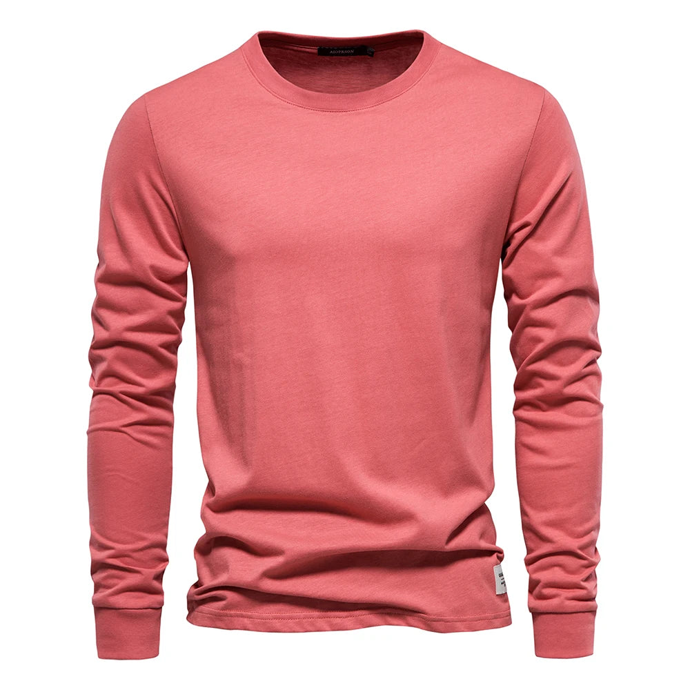Casual O-neck Long Sleeved Shirt