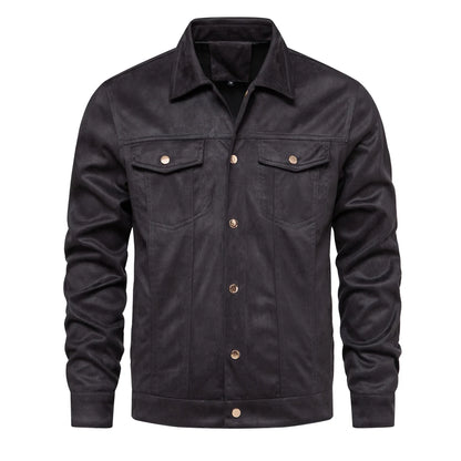 Strets & Hill Men's Suede Leather Jacket for Autumn Style