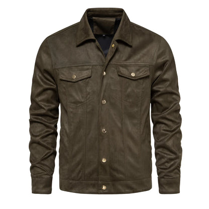 Strets & Hill Men's Suede Leather Jacket for Autumn Style