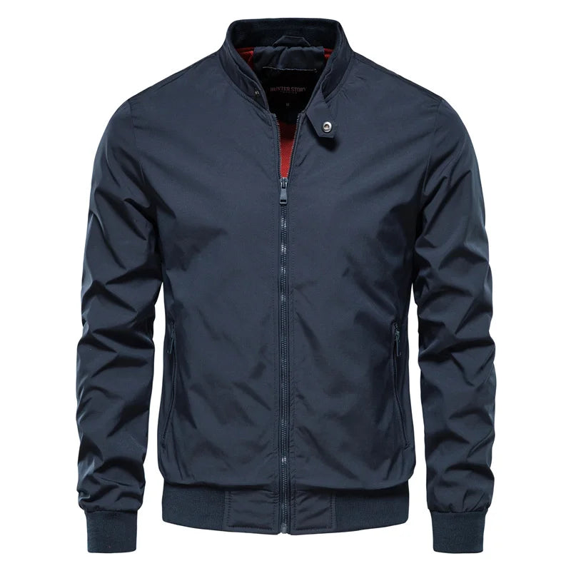 Casual Baseball Jacket with Collar