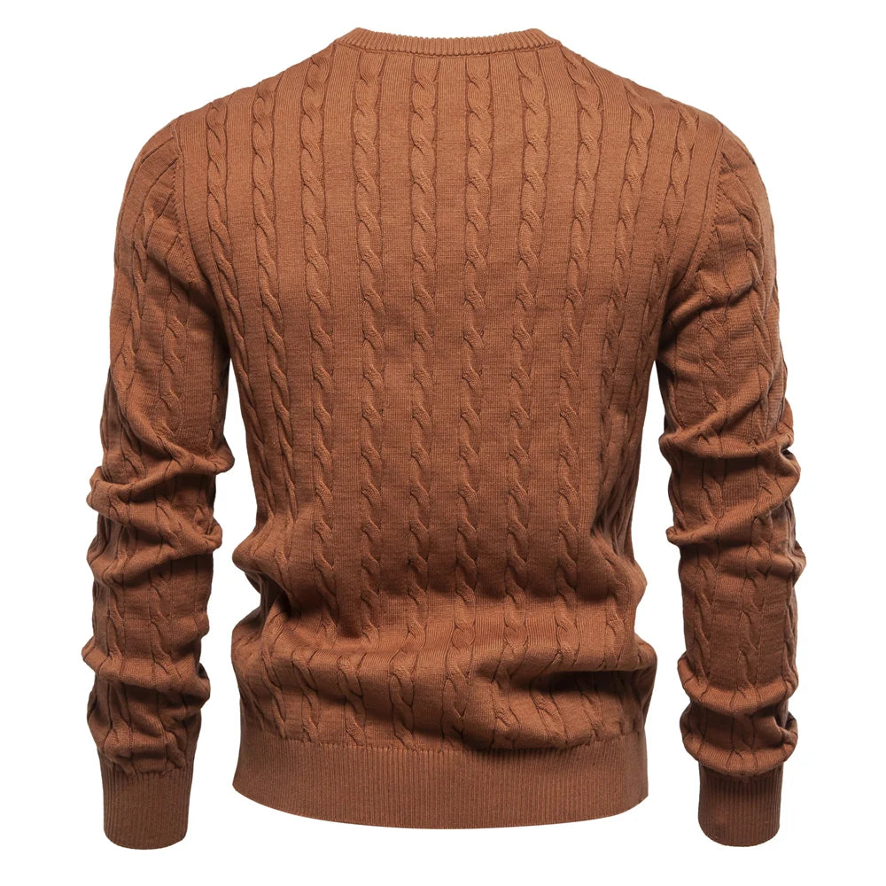 Strets & Hill Giraffe Knitted Sweater for Men, Cozy Style