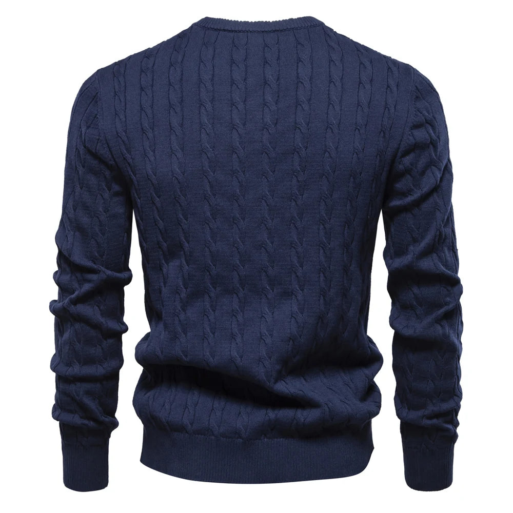 Strets & Hill Giraffe Knitted Sweater for Men, Cozy Style
