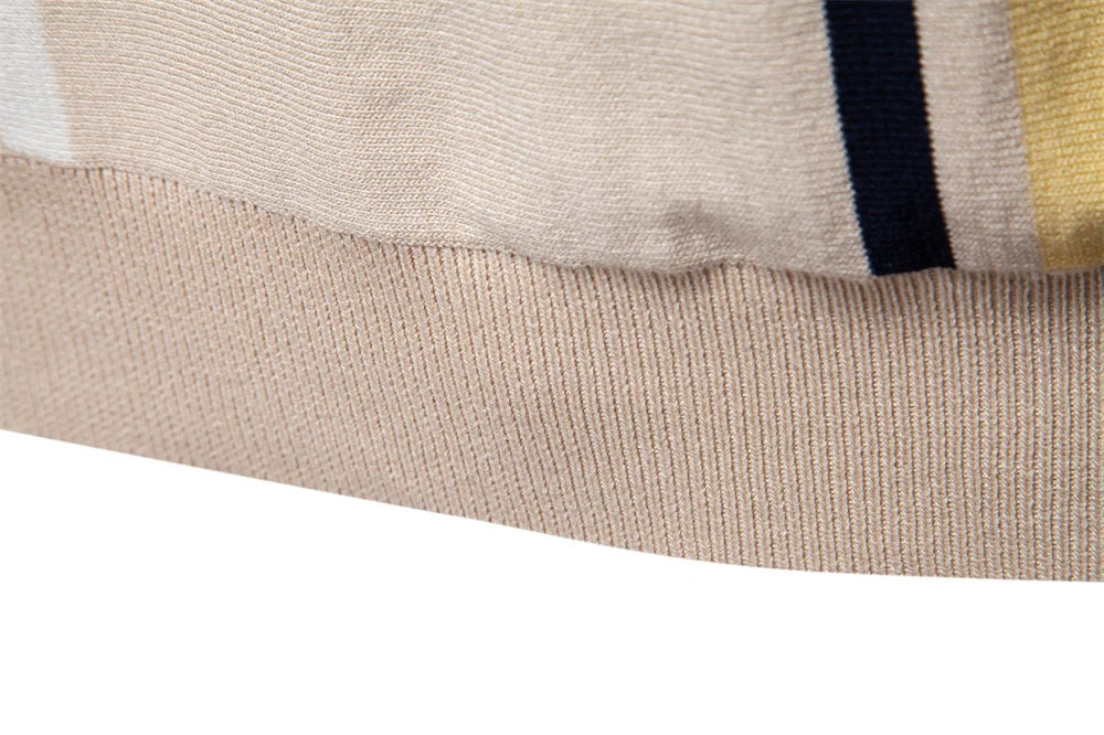 Strets & Hill Men's Lightweight Striped Polo Shirt for Summer