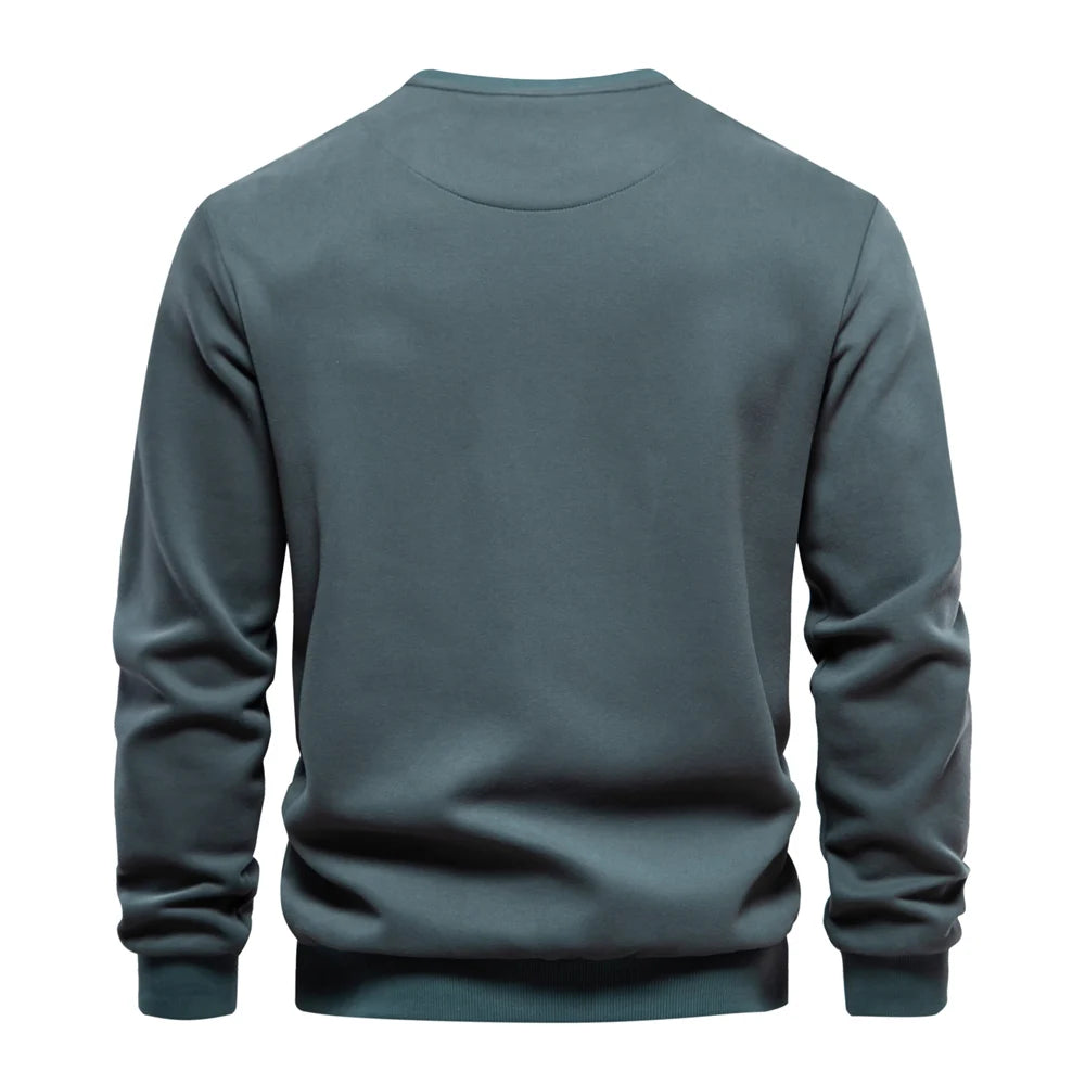 Strets & Hill Cotton Zip Pocket Sweatshirt for Men