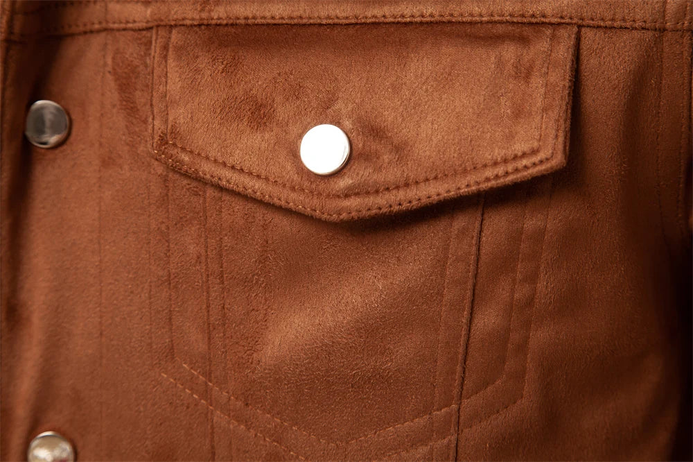 Strets & Hill Men's Suede Leather Jacket for Autumn Style