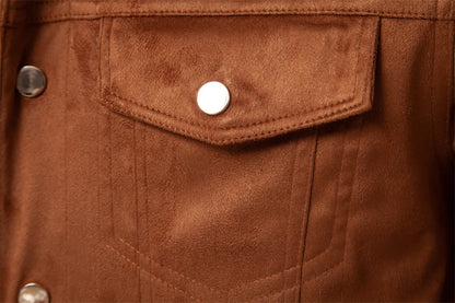 Strets & Hill Men's Suede Leather Jacket for Autumn Style