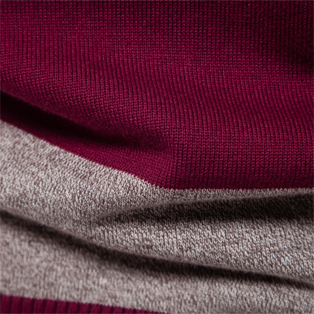 Strets & Hill Men's Cotton Button-Up Polo Sweater Knit Top