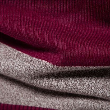 Strets & Hill Men's Cotton Button-Up Polo Sweater Knit Top