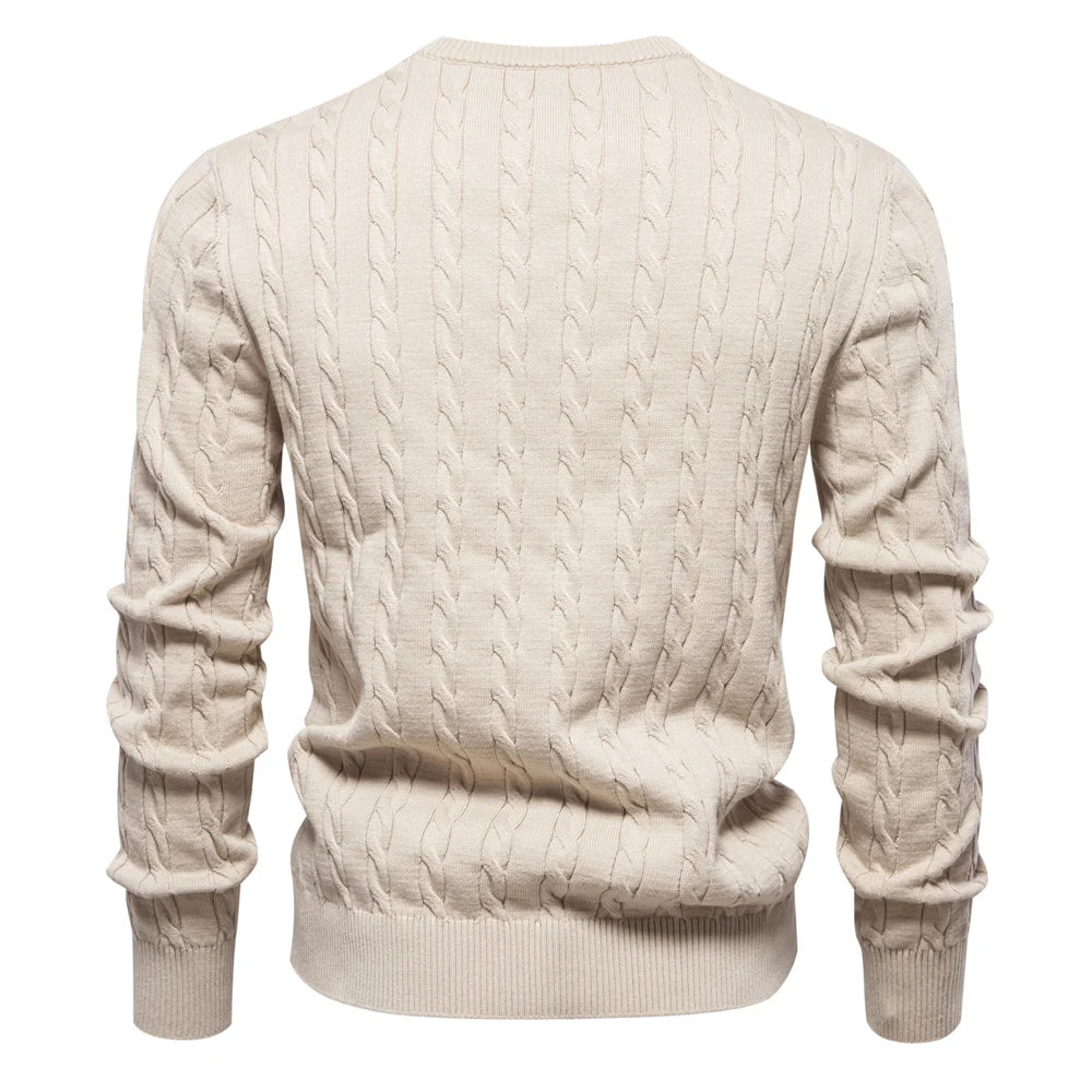 Strets & Hill Giraffe Knitted Sweater for Men, Cozy Style