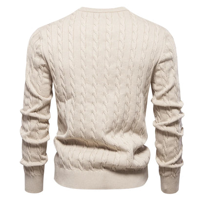 Strets & Hill Giraffe Knitted Sweater for Men, Cozy Style