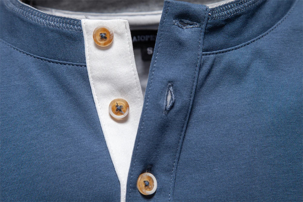 Thermal Long Sleeve Henley Collar Shirt