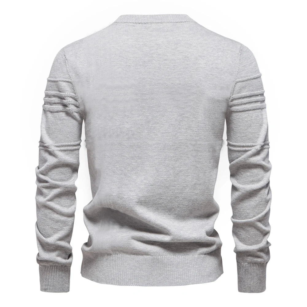 Strets & Hill Men's Knitted Crewneck Sweater for Warmth
